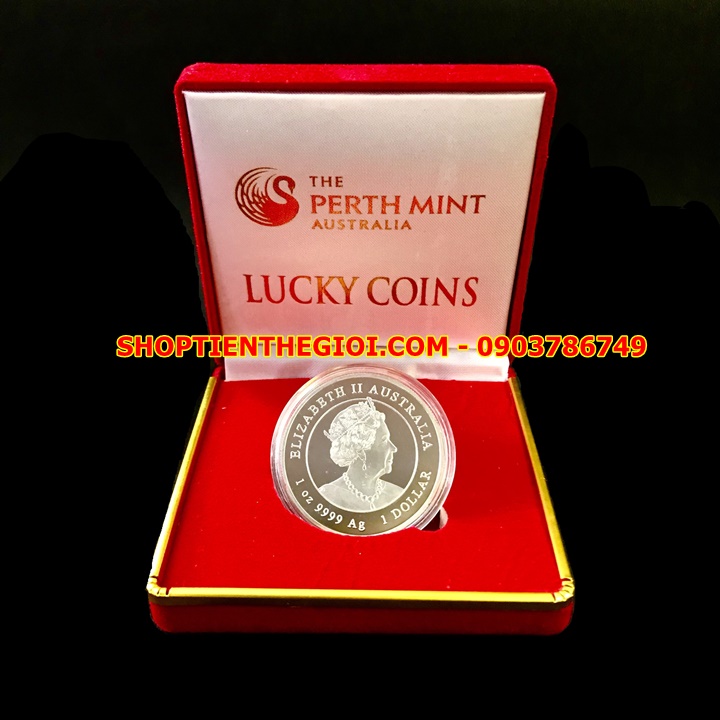 Xu Úc Hình Con Cọp Mạ Bạc 2022 tặng hộp nhung - SP005410